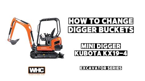 kubota mini digger bucket change|whc mini digger bucket.